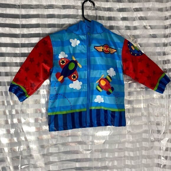 Stephen Joseph Airplanes Hooded RainJacket - Picture 1 of 7